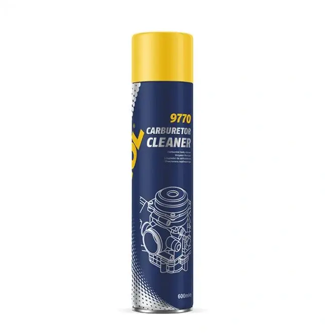 MANNOL 9770 Carburetor Cleaner (čistič karburátoru) - 600ml (Vysoce účinný čistič karburátoru bez nutnosti jeho demontáže)