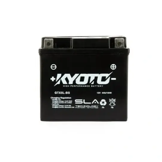 KYOTO GTX5L-BS 12V 4Ah 70A 114x71x106mm P+ AGM bezúdržbová motobaterie