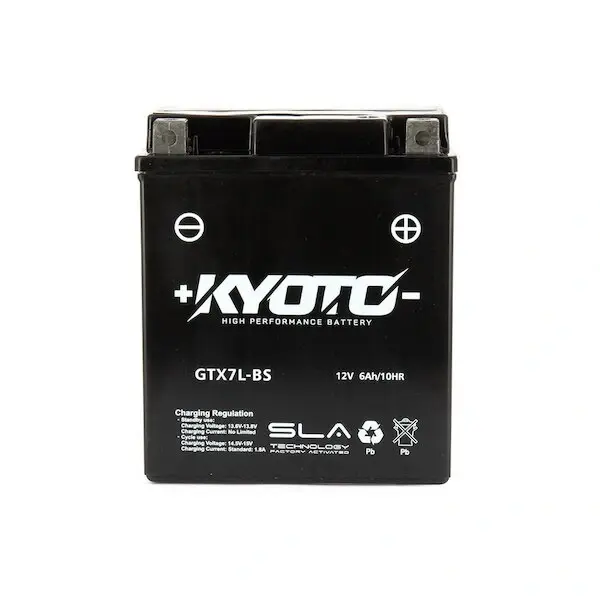 KYOTO GTX7L-BS 12V 6Ah 85A 114x71x131mm P+ AGM bezúdržbová motobaterie