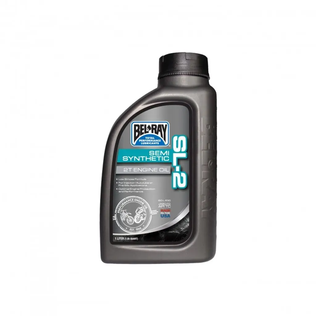 BEL-RAY Motorový olej SL-2 SEMI SYNTHETIC 2T 1L (polosyntetický olej pro všechny dvoutaktní motocyklové motory)