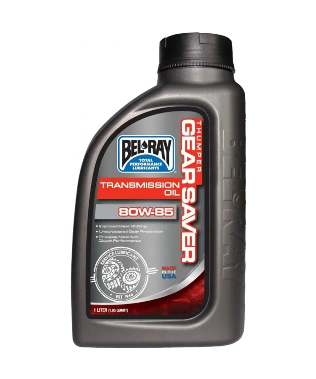 BEL-RAY Převodový olej THUMPER GEAR SAVER TRANSMISSION OIL 80W85 1L (špičkový převodový olej vyvinutý pro jedinečné požadavky motocyklů vybavených)