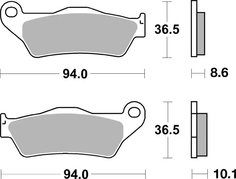 SBS brzdové destičky KH363 STREET PERFORMANCE (EXCEL) sintrované barva zlatá BMW R850/1100/1150/1200, K1200/1300 zadní (SBS brzdové destičky KH363)