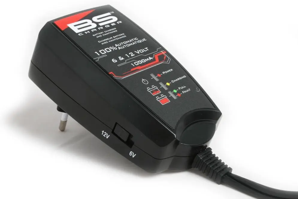 BS-BATTERY Nabíječka akumulátorů AUTOMATIC BS10 6/12 V 1000mA (vhodná také pro lithiové baterie) (vhodné i pro lithium)