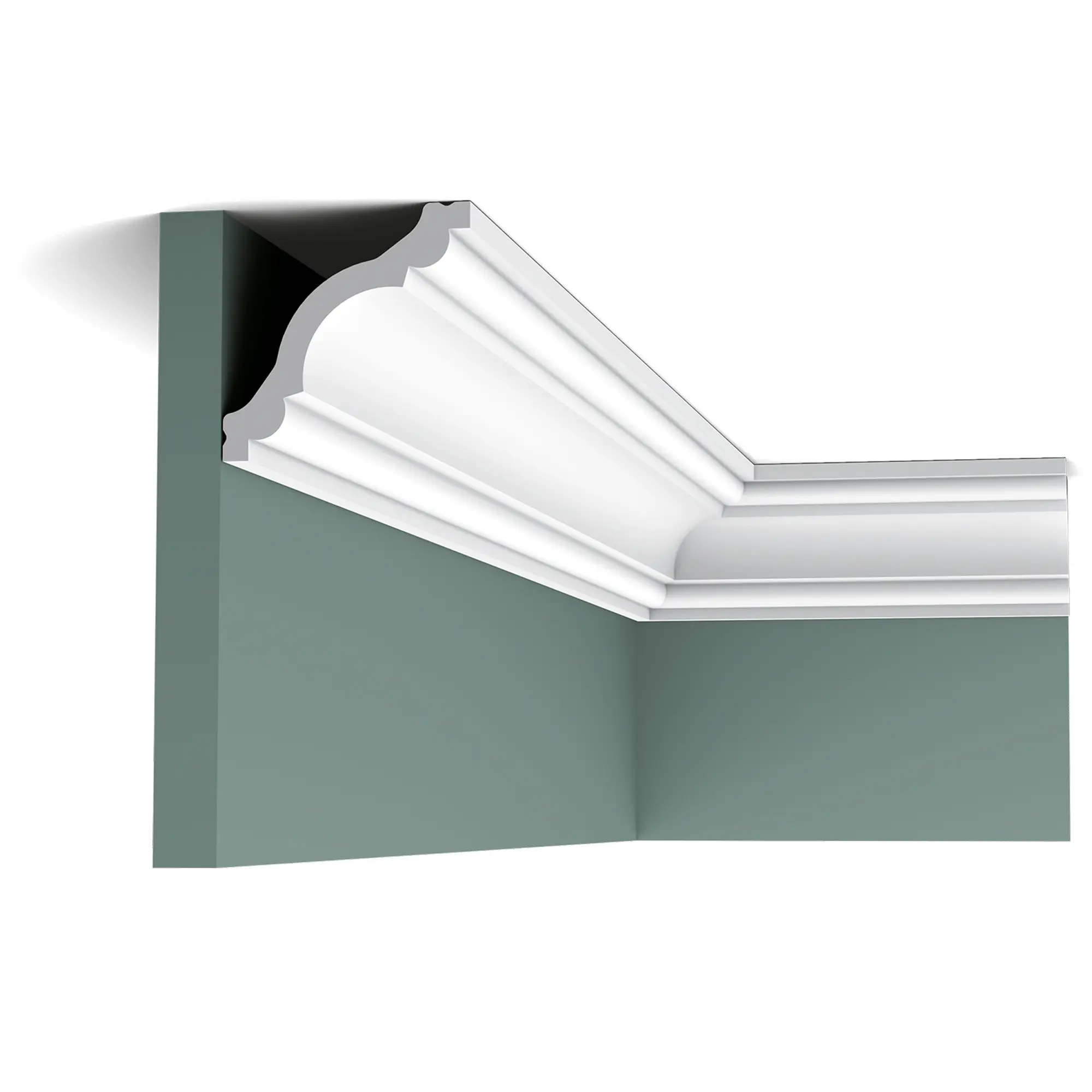 ORAC Decor, ORAC stropní lišta CX123 elegantní 2 m, 2000x80x80 mm, bílá