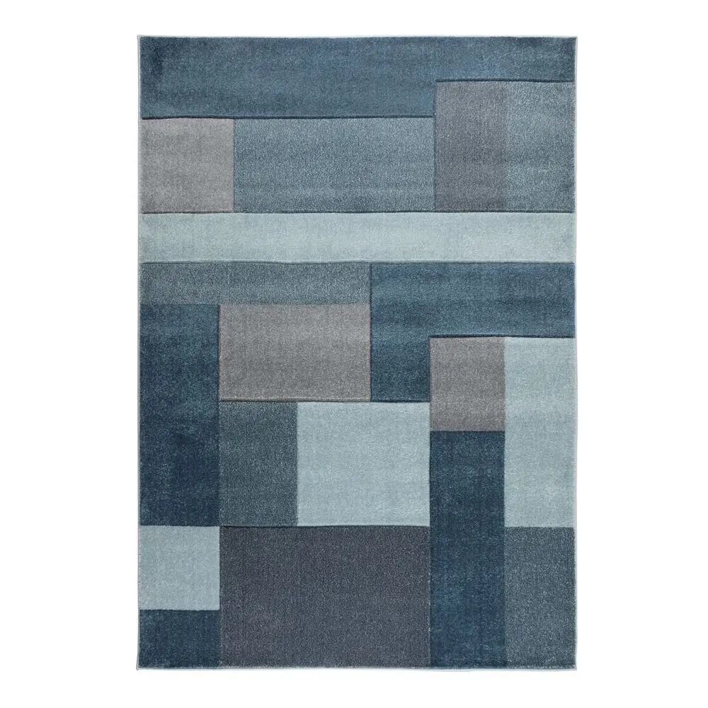 Flair Rugs, Kusový koberec Hand Carved Cosmos Denim Blue, 160x230, modrá, kancelář