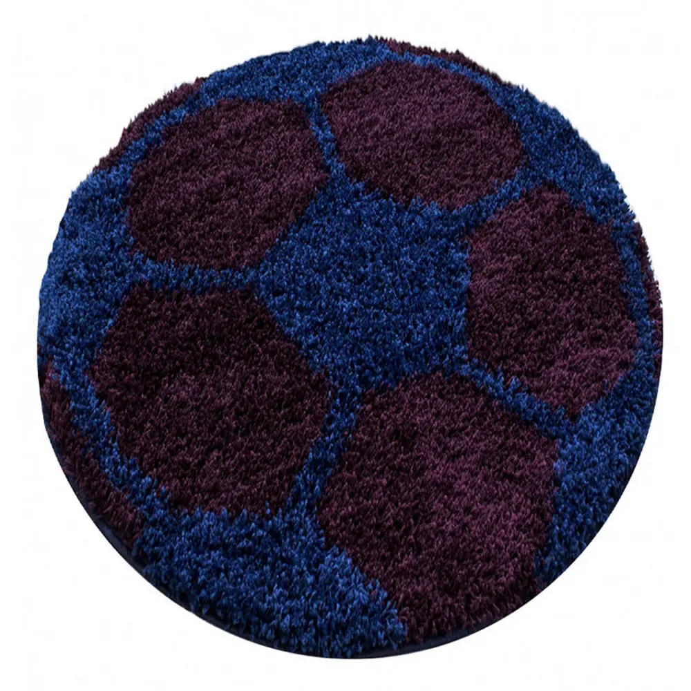 Ayyildiz, Dětský kusový koberec Fun 6001 navy, 100x100 (průměr) kruh, modrá, dětský pokoj