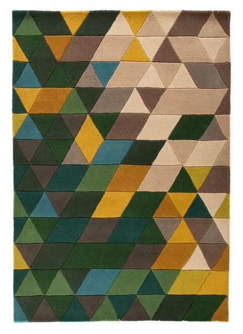 Flair Rugs, Ručně všívaný kusový koberec Illusion Prism Green/Multi,