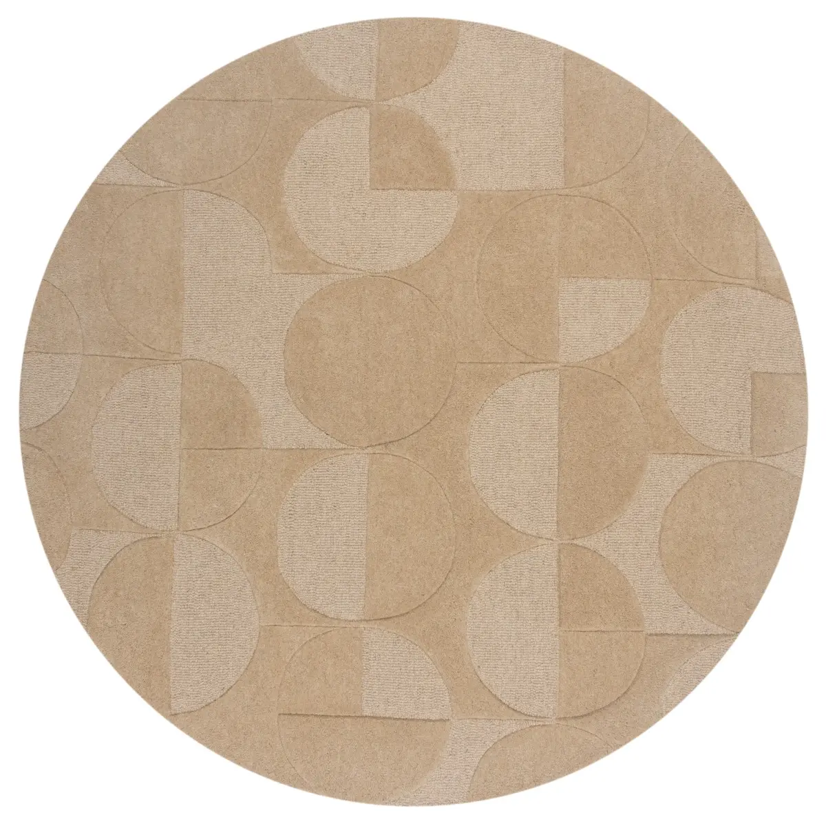 Flair Rugs, Kusový koberec Moderno Gigi Natural kruh, 160x160 (průměr) kruh, béžová, ložnice