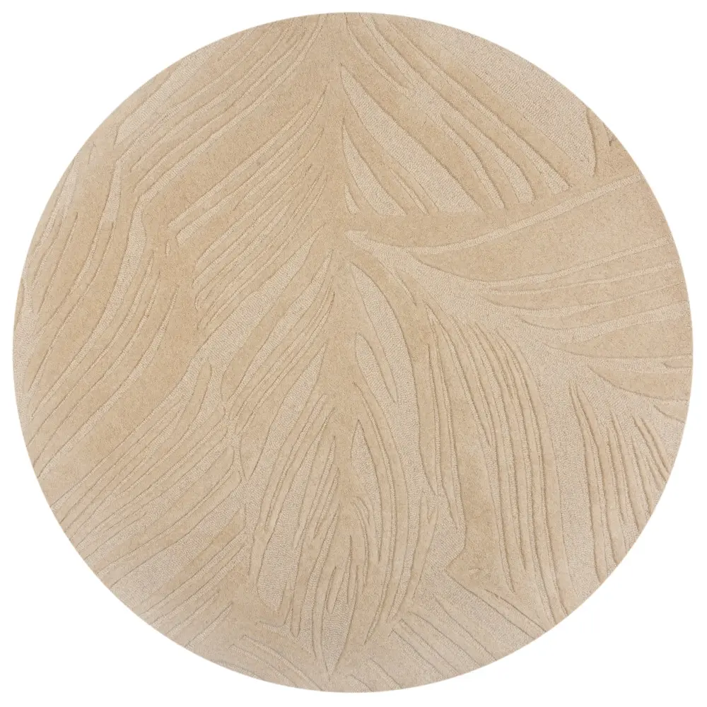 Kusový koberec Solace Leaf Natural kruh Kruh Ø 160 cm