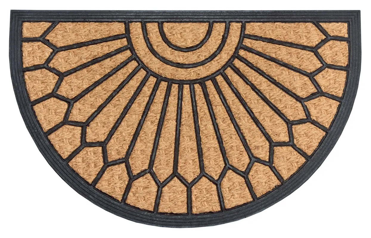 Hanse Home, Rohožka Mix Mats Cocos 105685 - na ven i na doma, 45x75 půlkruh, hnědá, chodba / předsíň