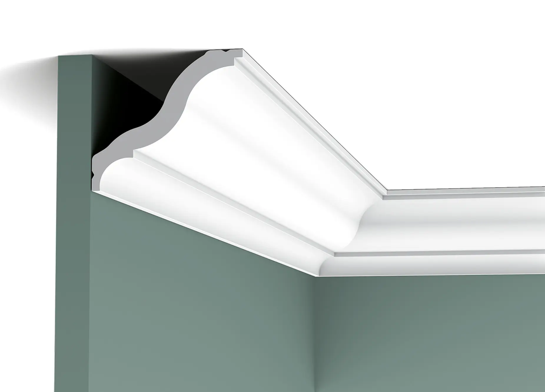 ORAC Decor, ORAC stropní lišta CB503 elegantní 2 m, 2000x82x92 mm, bílá