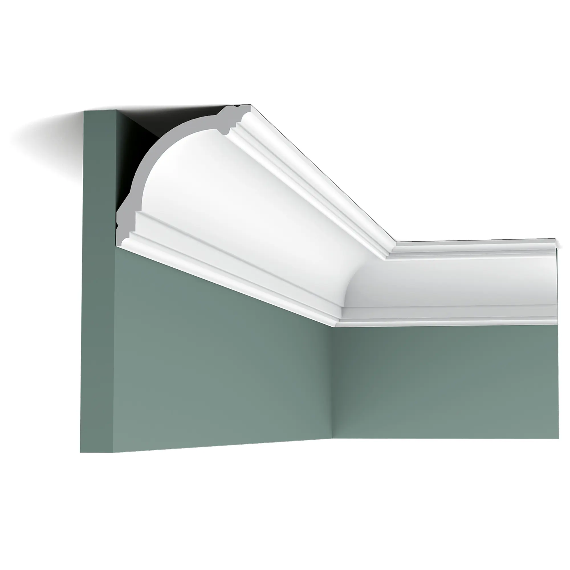 ORAC Decor, ORAC stropní lišta CB512 elegantní 2 m, 2000x95x100 mm, bílá