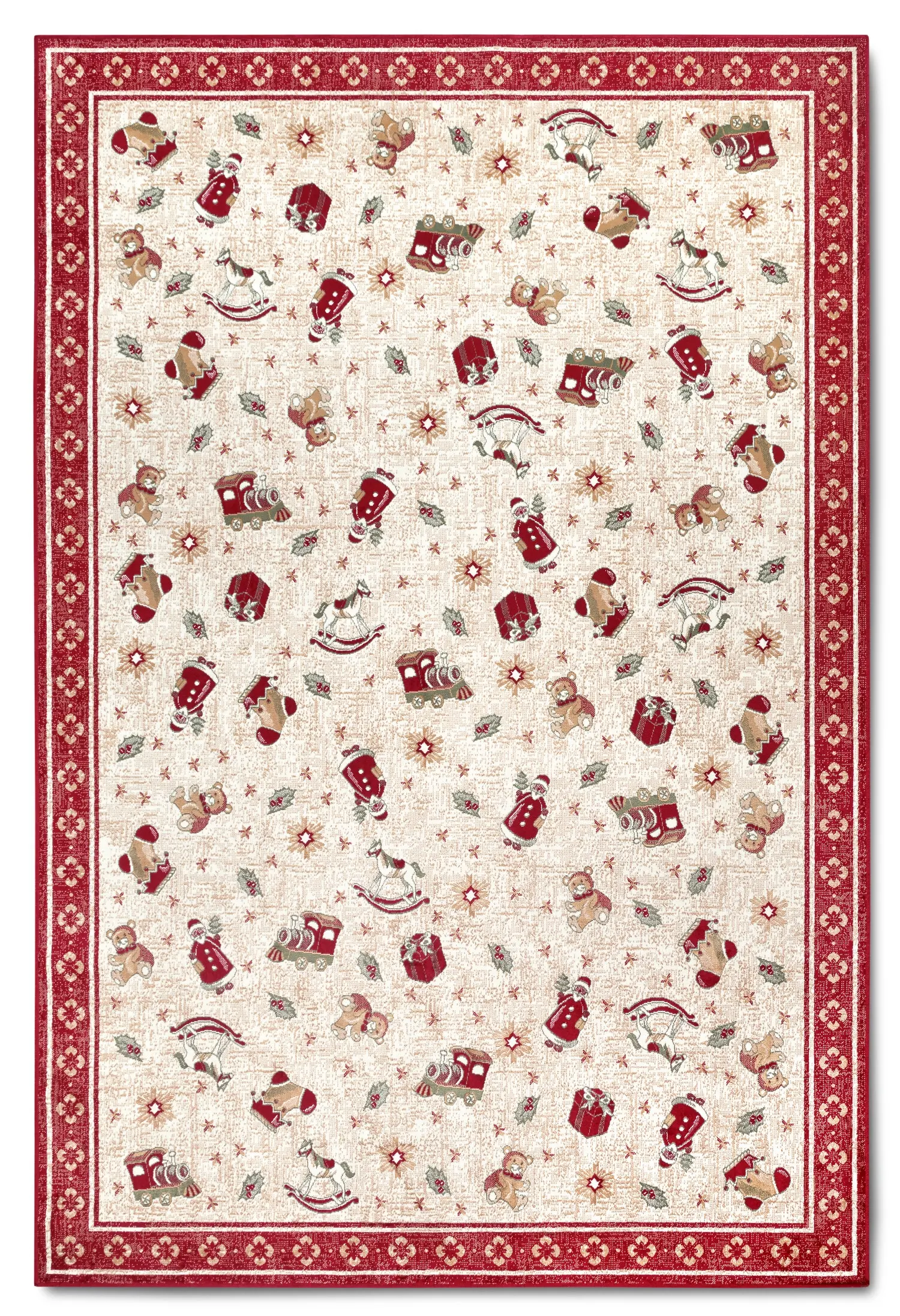 Villeroy & Boch, Kusový koberec Villeroy & Boch Toy's delight se střiženým vlasem 106217 Red, Multicolor, 160x230, červená, obývací pokoj