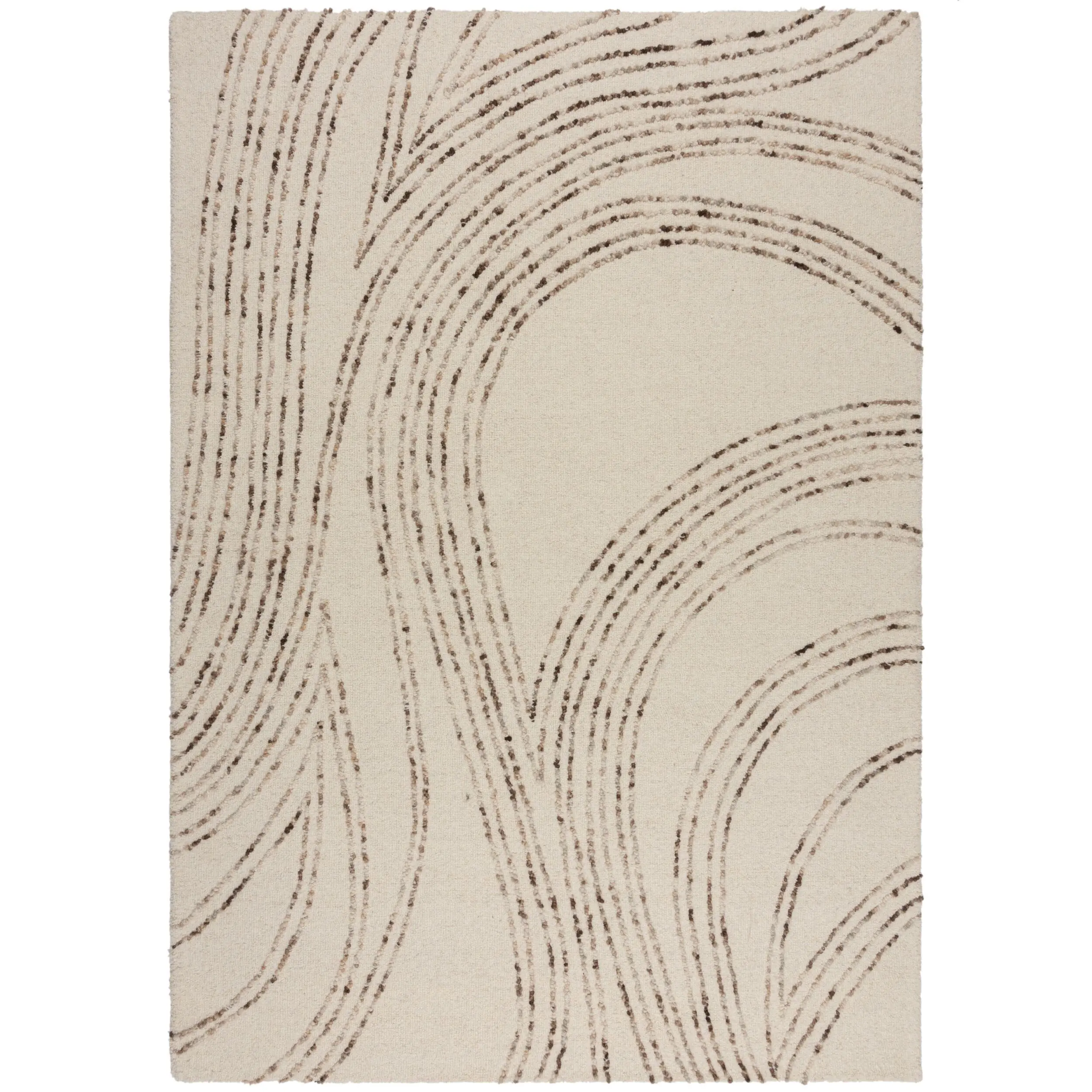 Flair Rugs, Kusový koberec Memphis Abstract Swirl Natural/Brown,