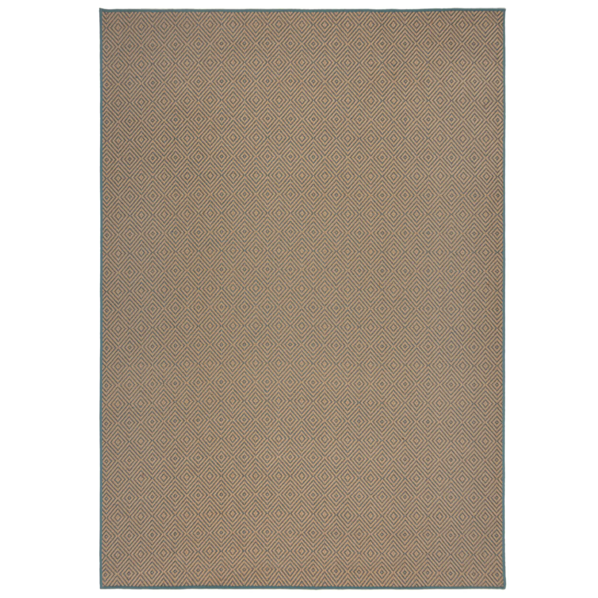 Flair Rugs, Kusový koberec Geometric Jute Blue, 200x290, béžová, chodba / předsíň