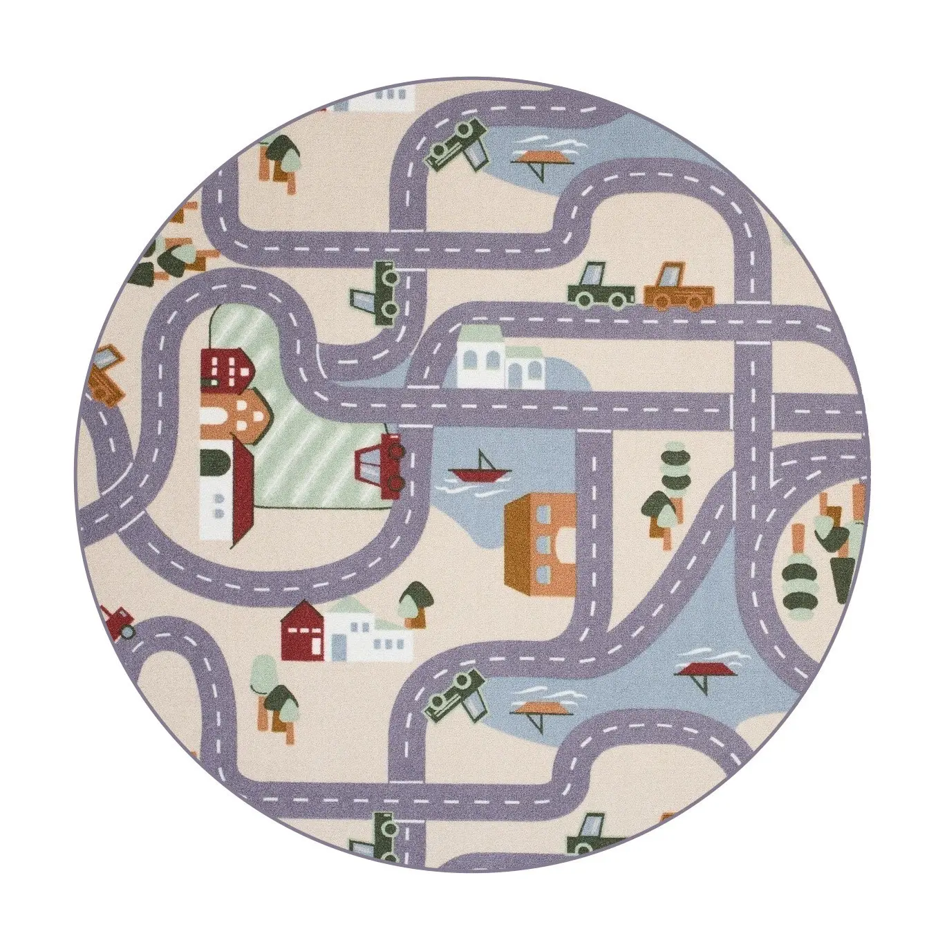 Vopi, Dětský kusový koberec Scanroad 39 kruh,