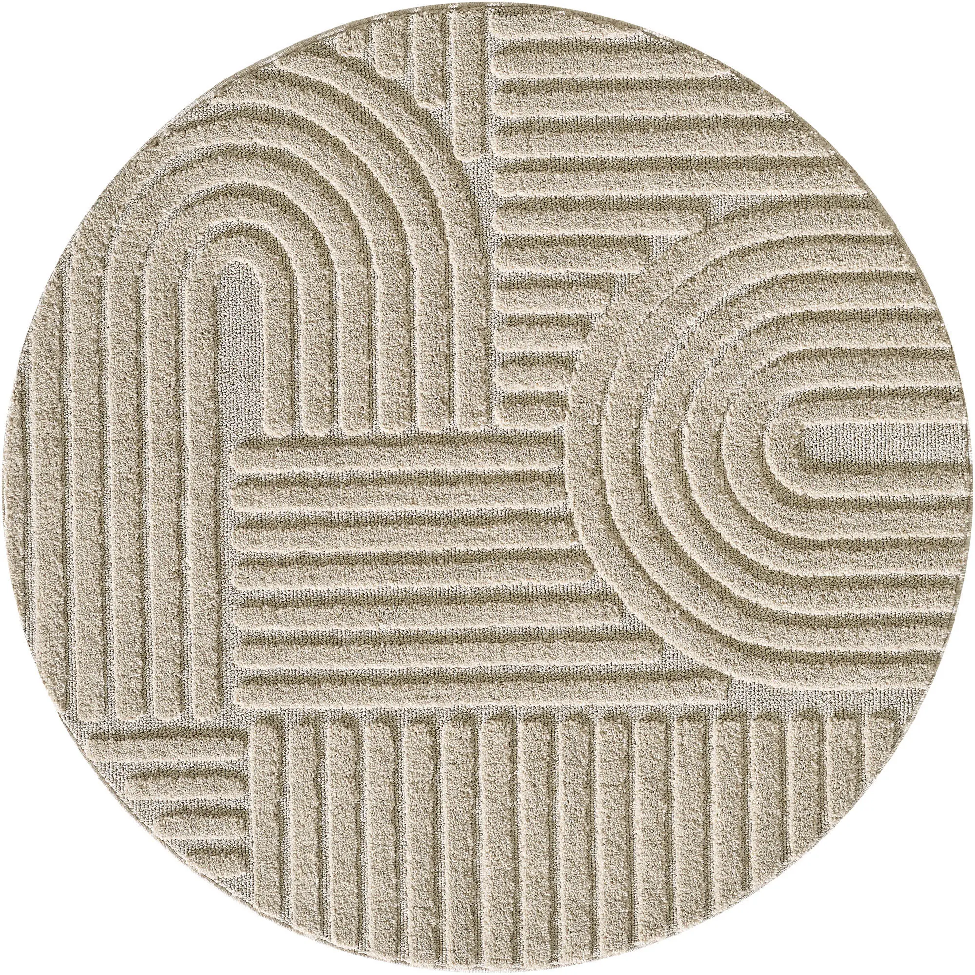 Ayyildiz, Kusový koberec Art 1121 Beige kruh,