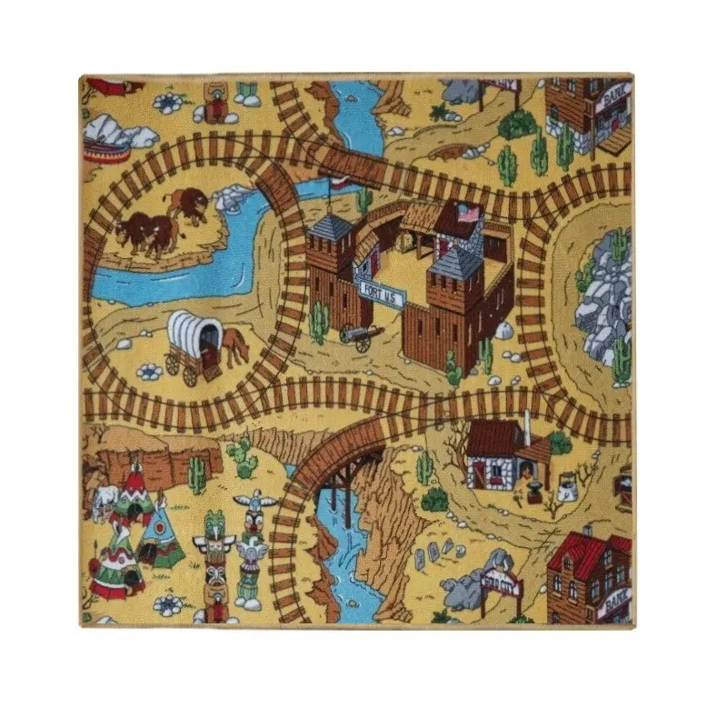 AladinWorld Expres, Dětský kusový koberec Western čtverec,
