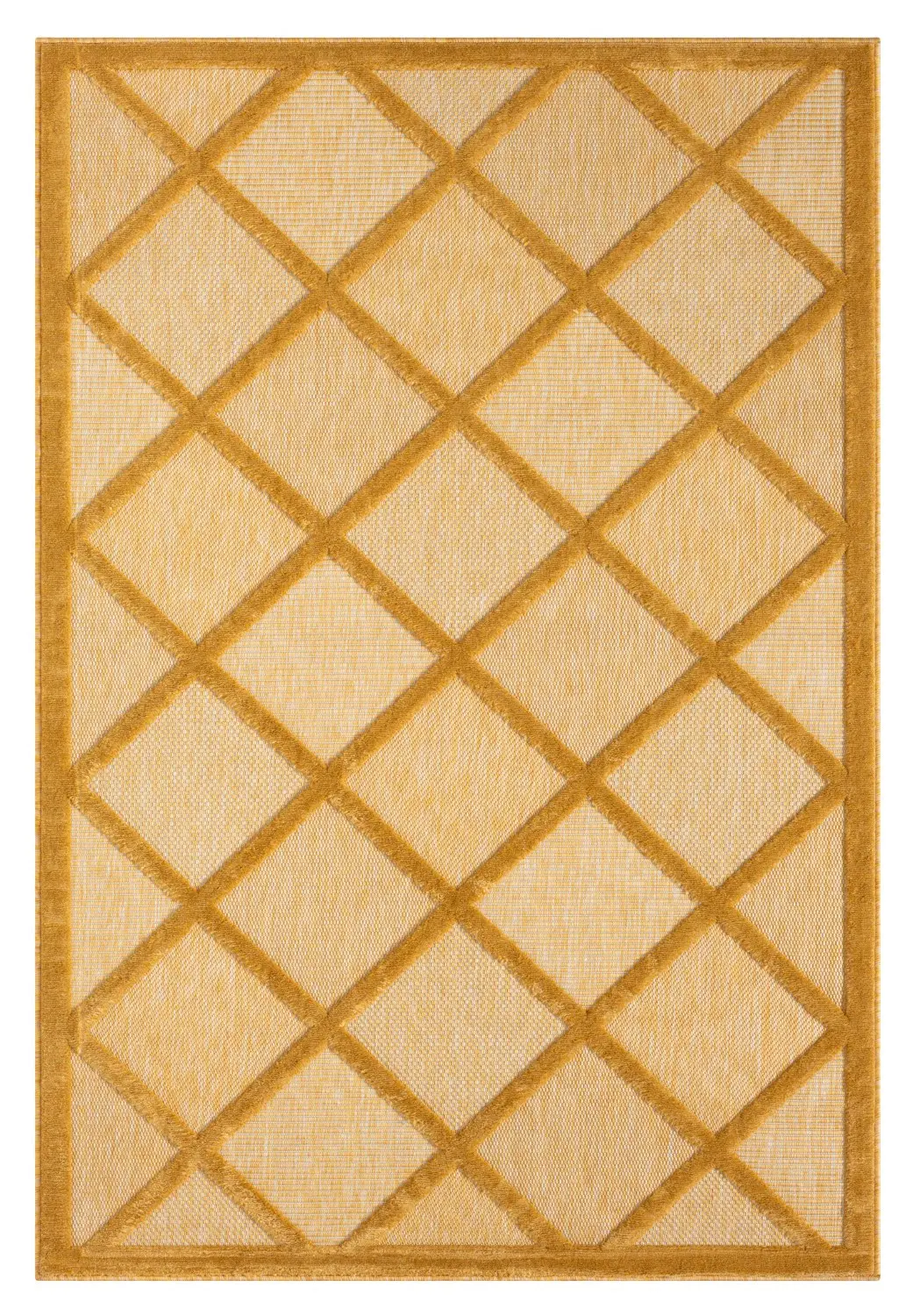 My Flair, Kusový koberec Mara III gelb – na ven i na doma, 160x230, žlutá, chodba / předsíň