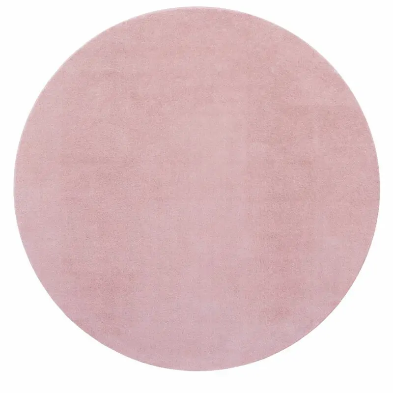 Ayyildiz, Kusový koberec Joy 1400 rose kruh, 80x80 (průměr) kruh, růžová, chodba / předsíň