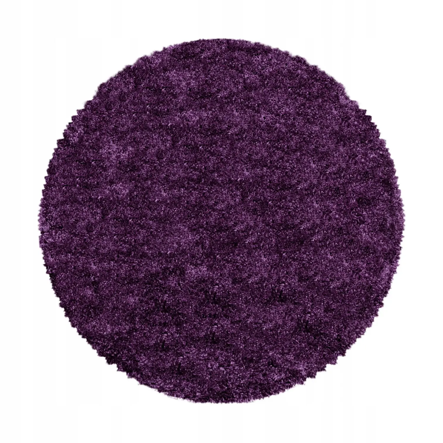 Ayyildiz, Kusový koberec Fluffy Shaggy 3500 lila kruh, 200x200 (průměr) kruh, fialová, ložnice