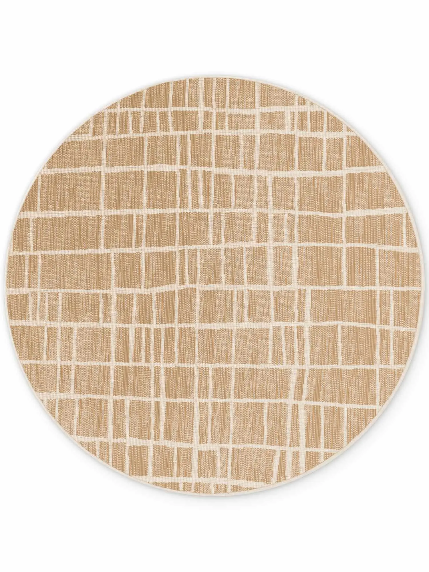 Ted Baker, Kusový koberec Ted Baker Haringey 106388 Natural White kruh, 200x200 (průměr) kruh, béžová, chodba / předsíň