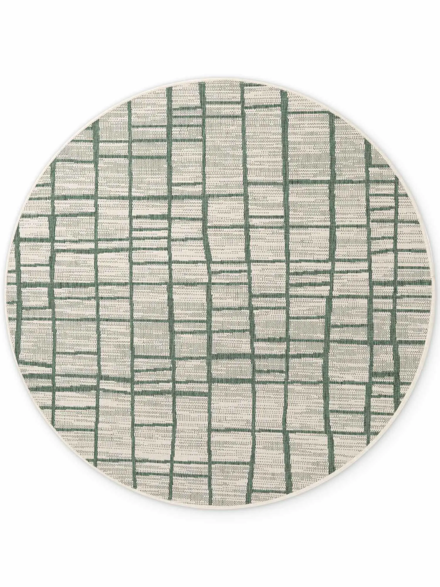 Ted Baker, Kusový koberec Ted Baker Haringey 106389 Green White kruh, 200x200 (průměr) kruh, zelená, chodba / předsíň