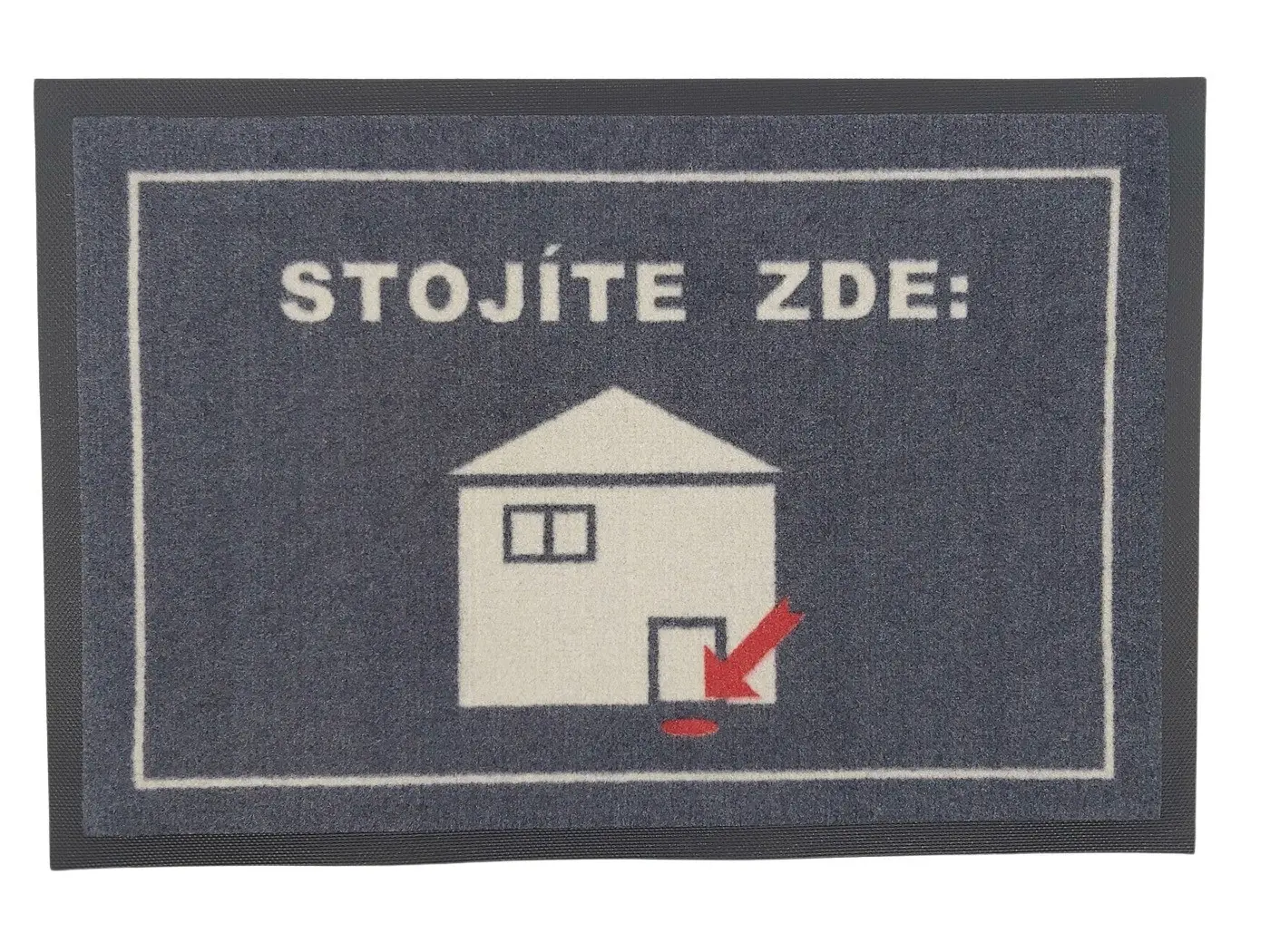 GDmats, POSLEDNÍ ŠANCE: Rohožka GPS (Stojíte zde) 40x60 cm - na ven i na doma, 40x60, šedá