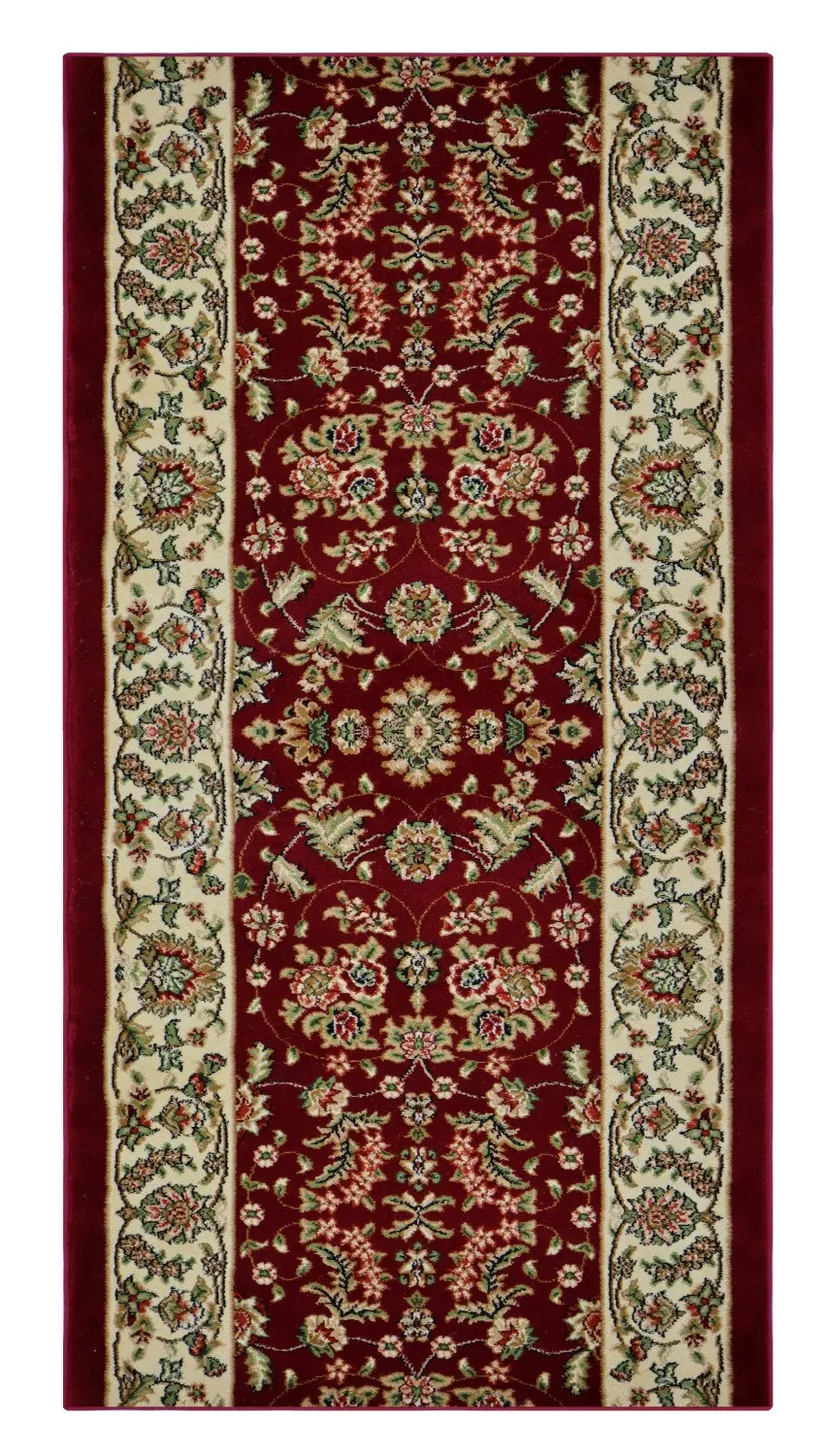 Berfin Dywany, AKCE: 💧🛡️200x100 cm Běhoun na míru Anatolia 5378 B (Red) - obšitý ze všech stran + aplikovaná impregnace, červená, chodba / předsíň