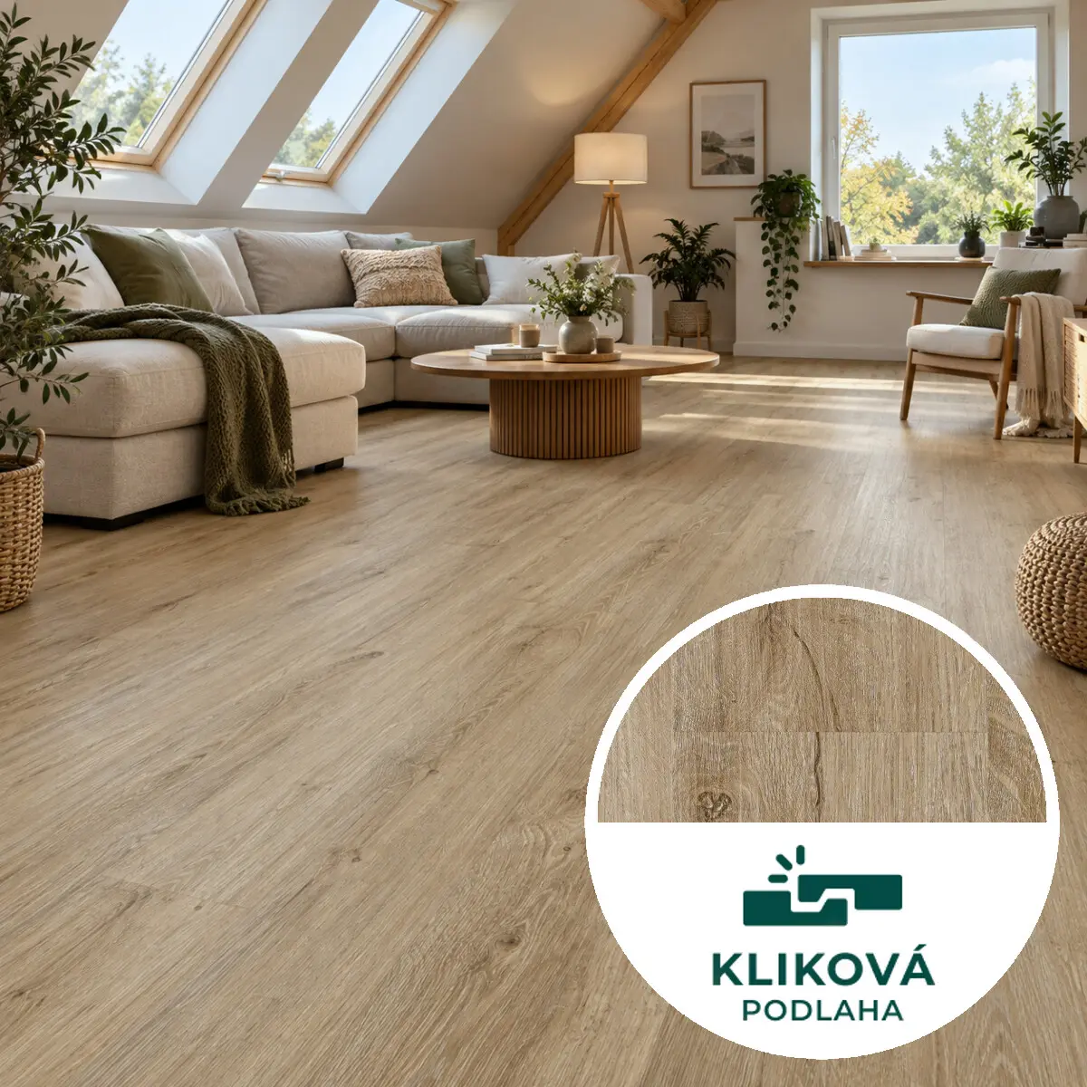 EGIBI Vinylová podlaha SPC RIGID Green Line dub Selský 1190 x 180 x 4,5/0,2 mm