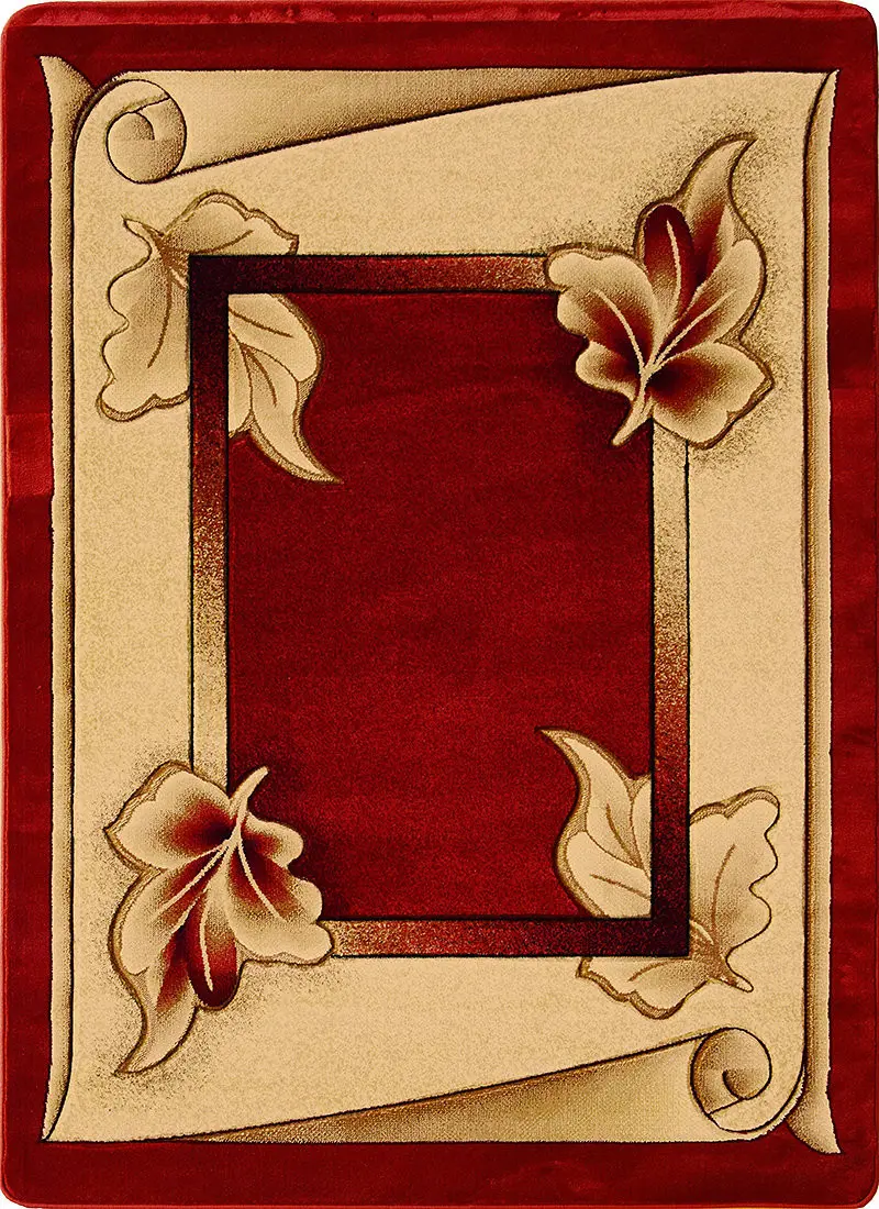 Berfin Dywany, Kusový koberec Adora 7014 B (Red), 140x190, červená, obývací pokoj
