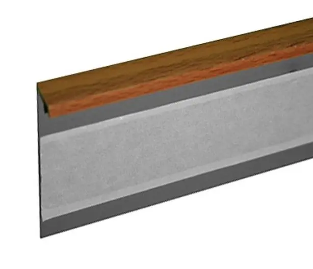 Döllken, Kobercová (soklová) lišta TL55 57 buk 2,5 m, 2500x55x10 mm, hnědá