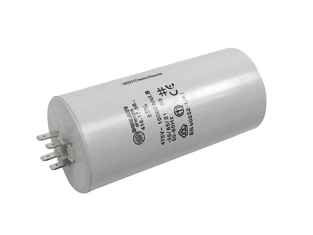 Rozběhový kondenzátor 3.5uF 425V / 475V DUCATI, konektory, motorový kondenzátor