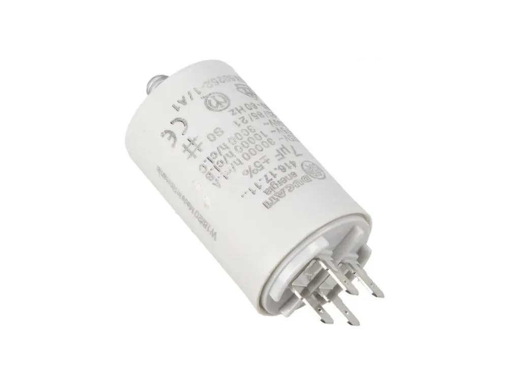 Rozběhový kondenzátor 7uF 425V / 475V DUCATI, konektory, motorový kondenzátor