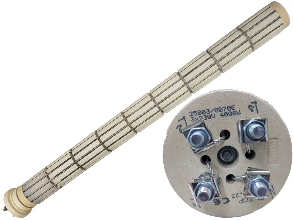 Topné těleso keramické 3x1333W / 3x230V, suché topné těleso
