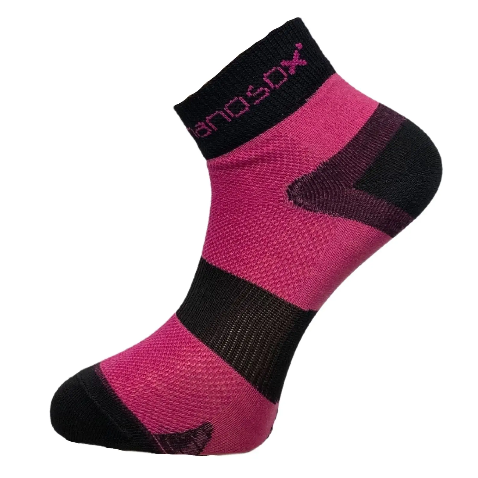 nanosox SPORT CYKLON ponožky .49-50 .černo-růžová