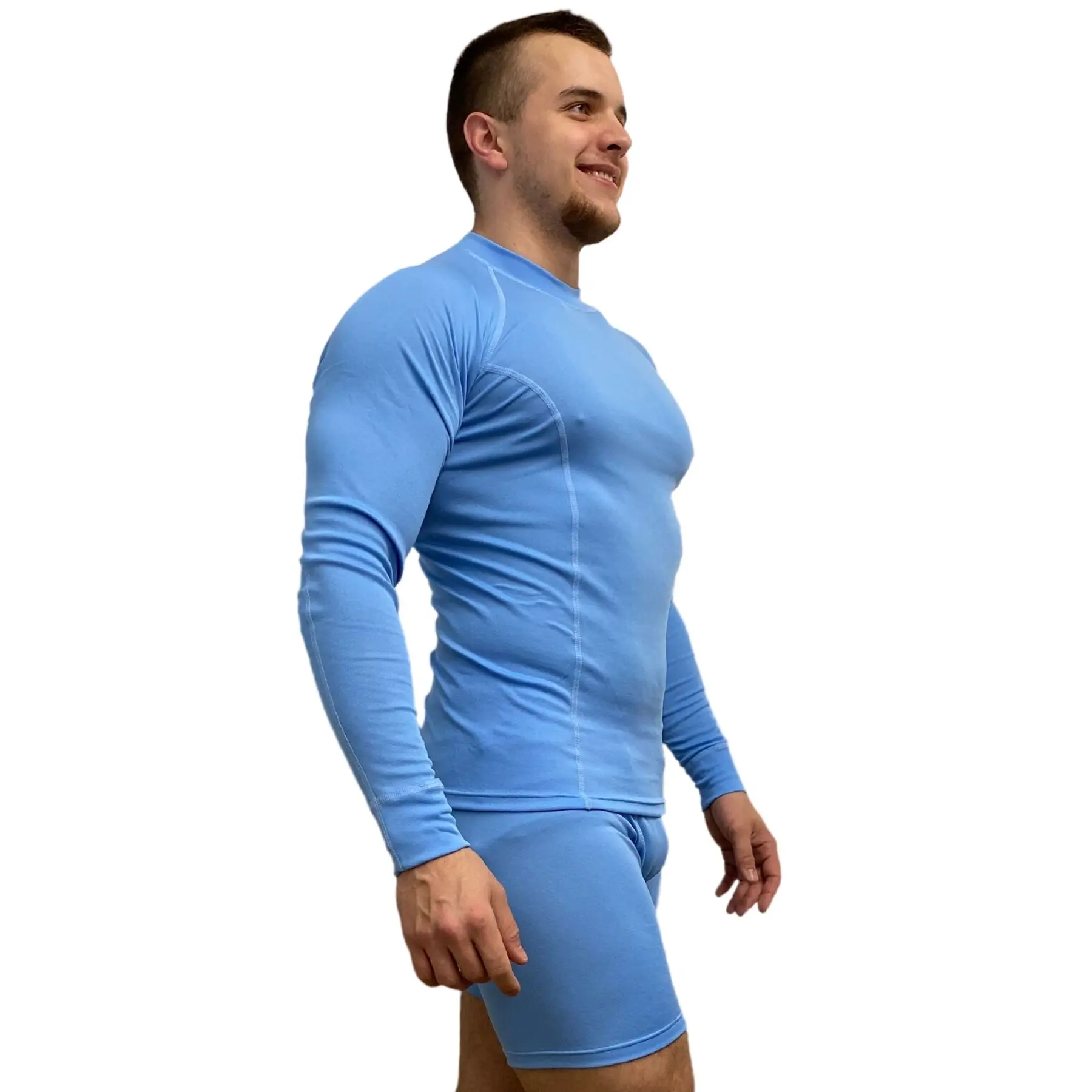 SPORT NANO triko dlouhý rukáv .pánské .S .azurová