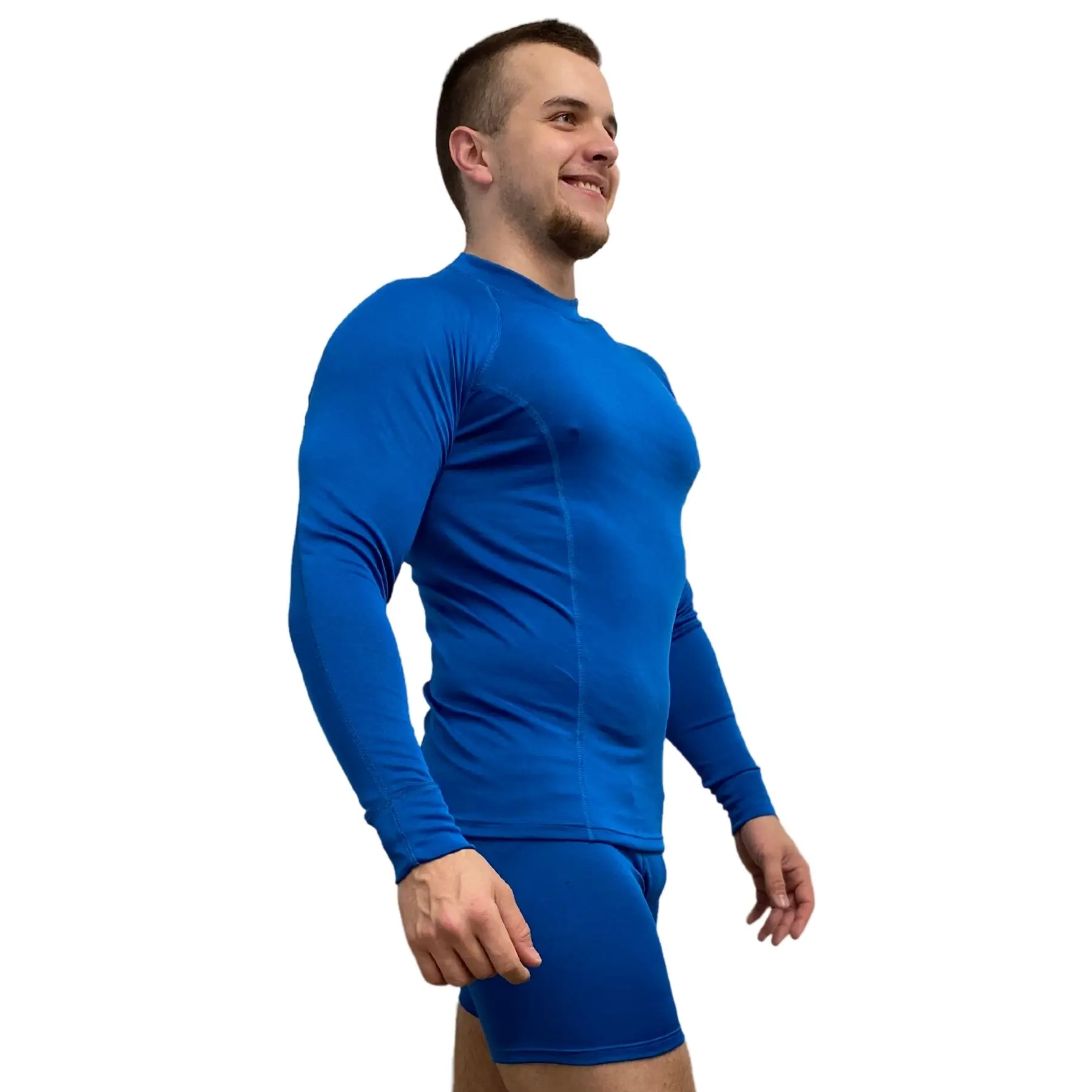 SPORT NANO triko dlouhý rukáv .pánské .S .modrá