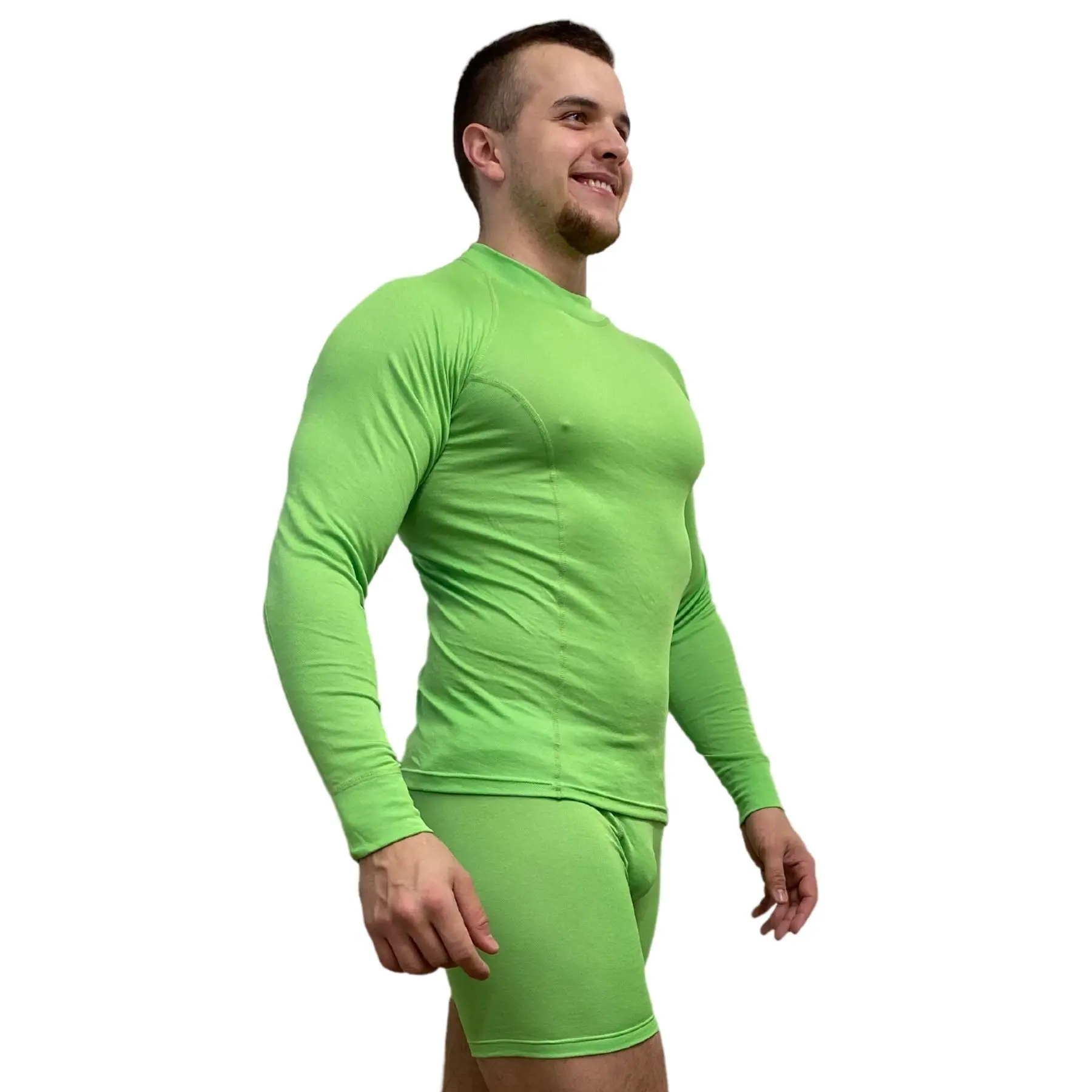 SPORT NANO triko dlouhý rukáv .pánské .XS .zelená