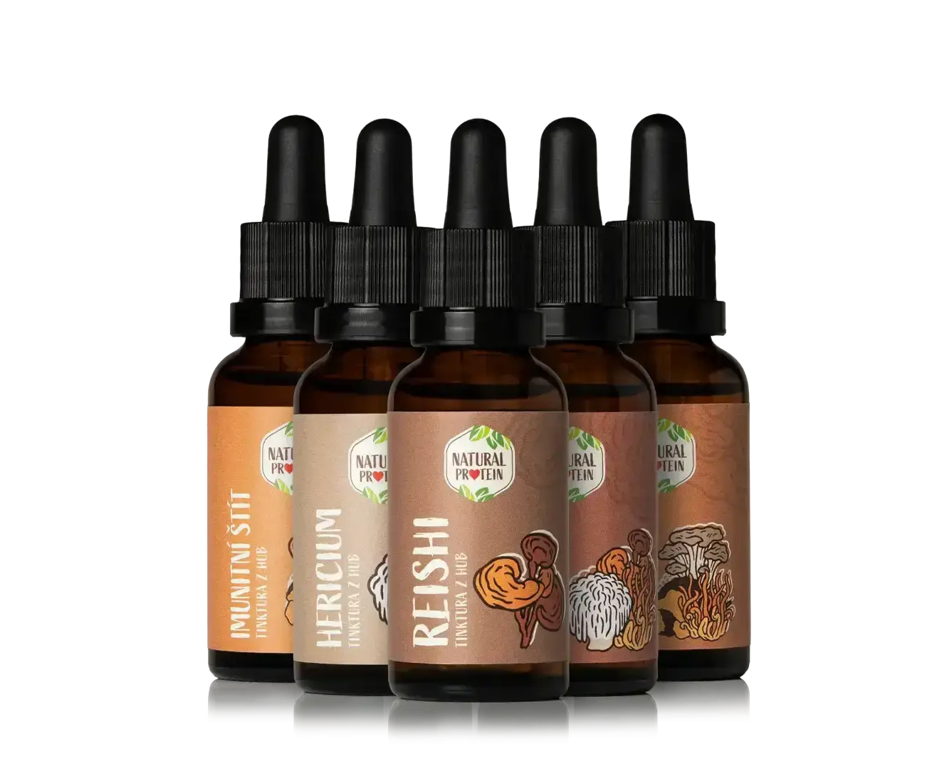 NaturalProtein Tinktury Houbové 5 ks (slož si sám)