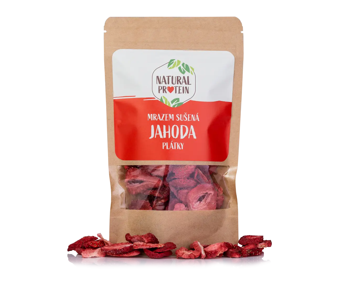 NaturalProtein Mrazem sušené jahody Plátky