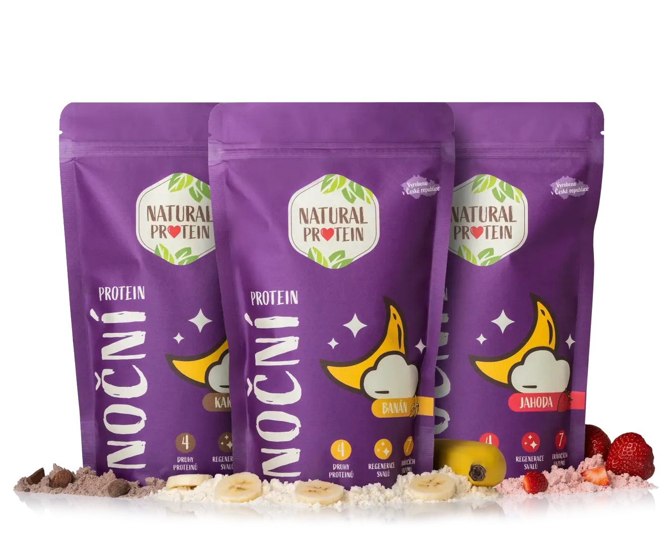 NaturalProtein 3x Noční protein (Vyber si příchutě)