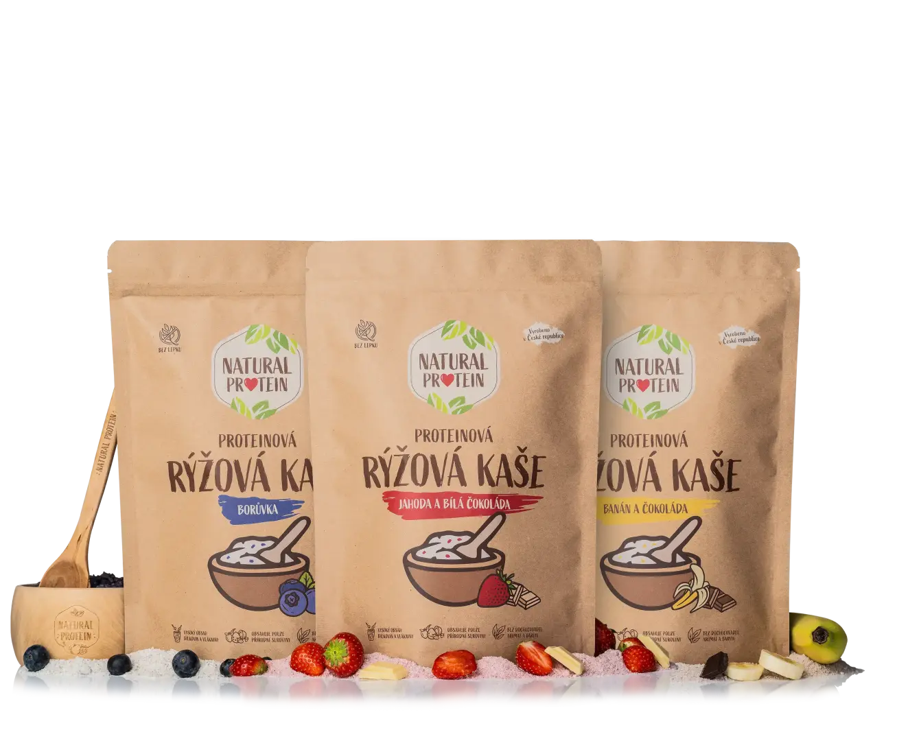 NaturalProtein 3x Proteinová rýžová kaše