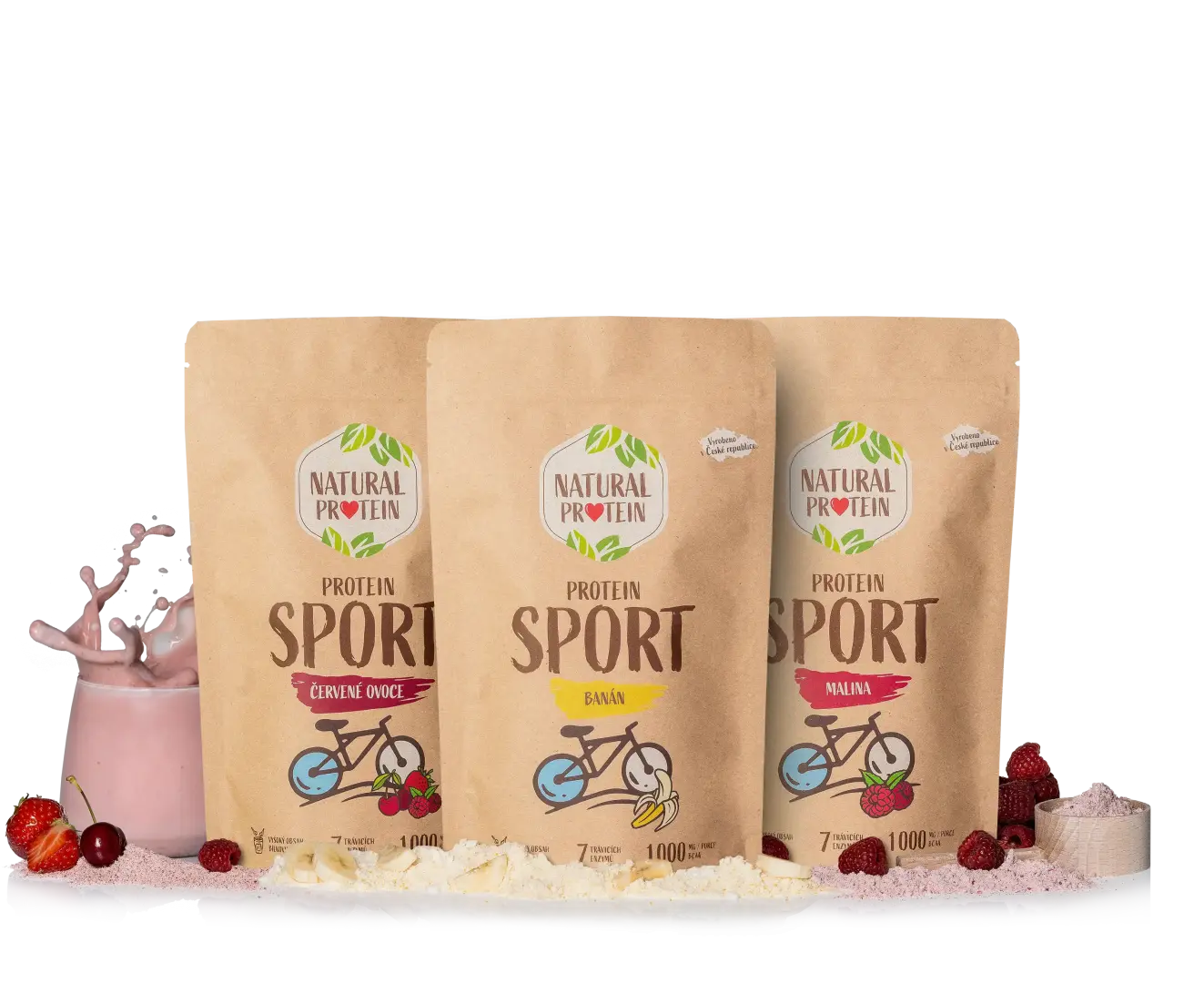 NaturalProtein 3x Protein Sport (Vyber si příchutě)