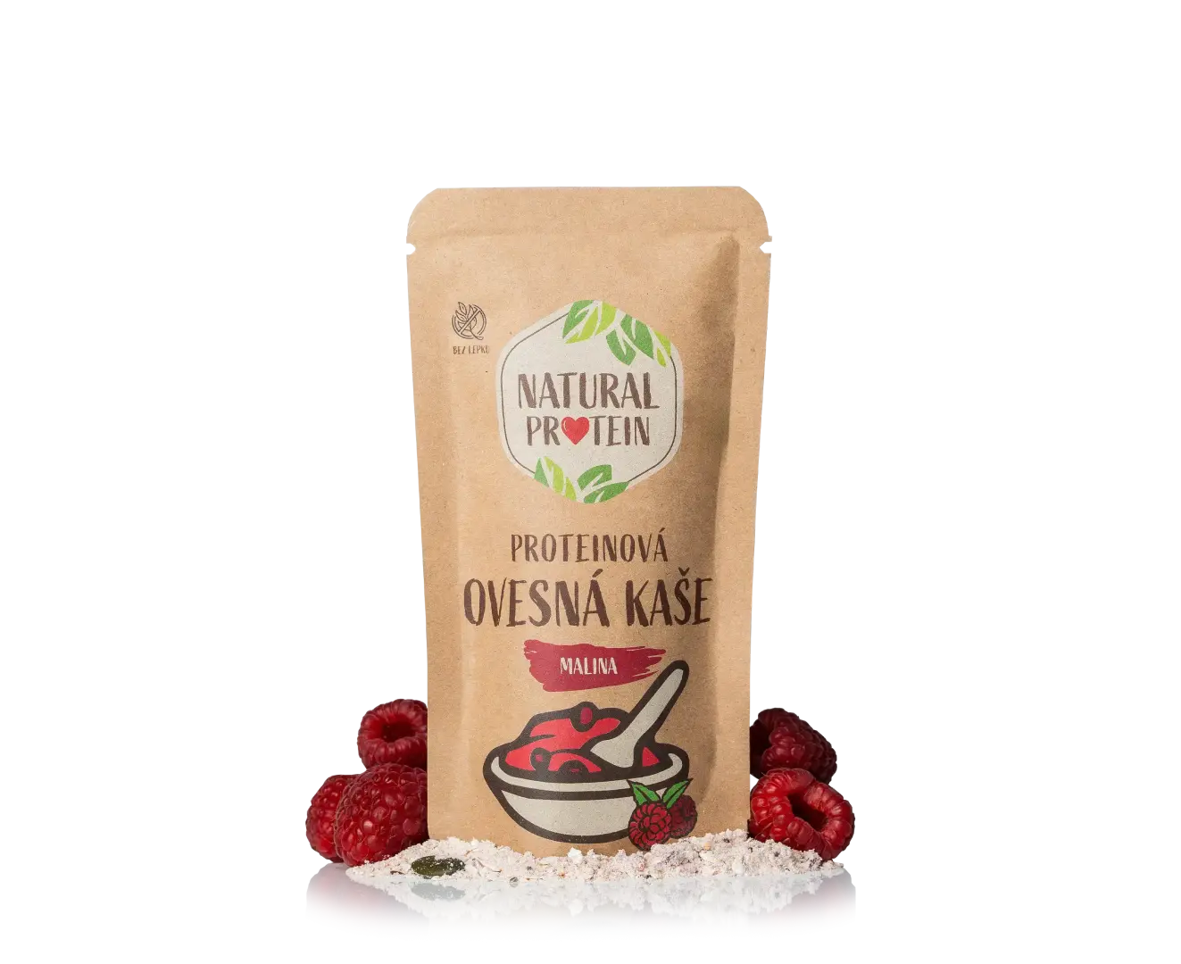 NaturalProtein Proteinová ovesná kaše Malina 1 porce (60 g)