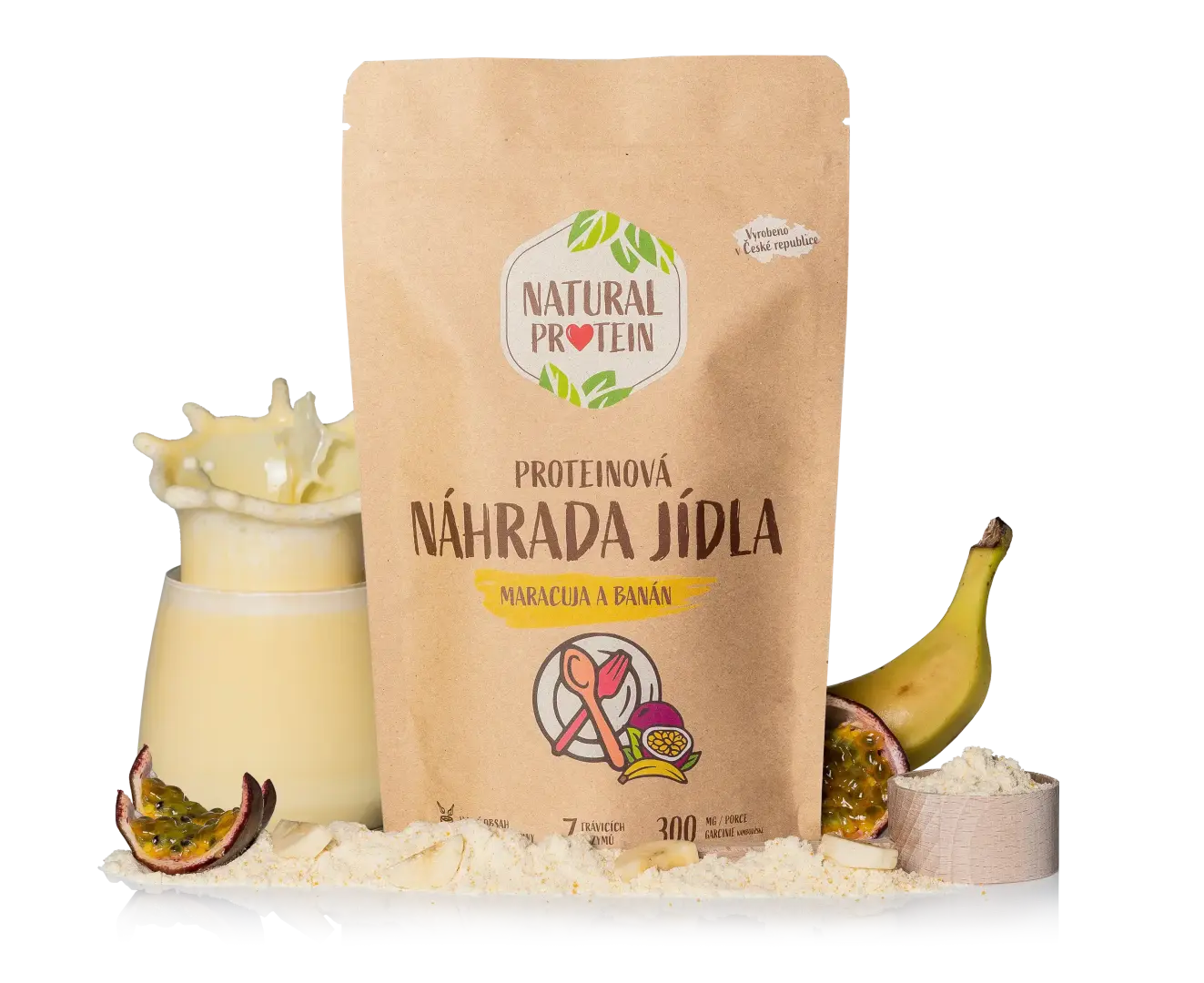 NaturalProtein Náhrada jídla Maracuja a banán