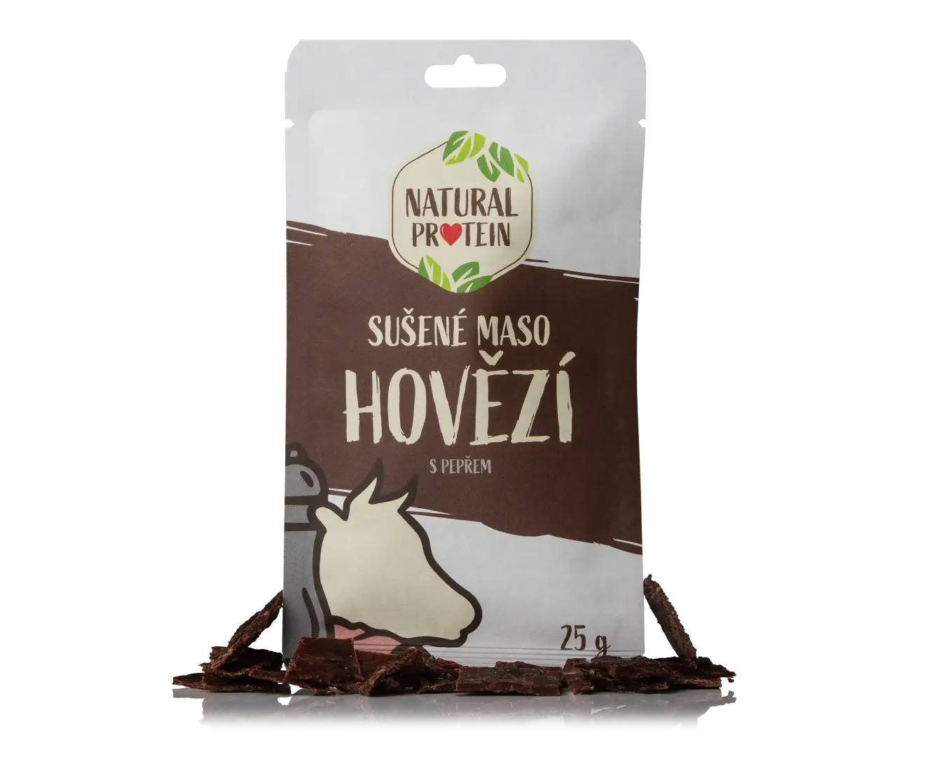 NaturalProtein Sušené maso hovězí s pepřem