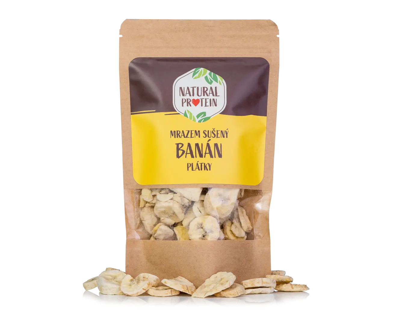 NaturalProtein Mrazem sušené banány Plátky