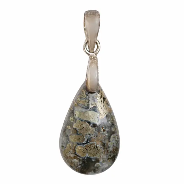 Pyrit přívěsek stříbro Ag 925 č. 11 - 2,4 cm, 5,1 g