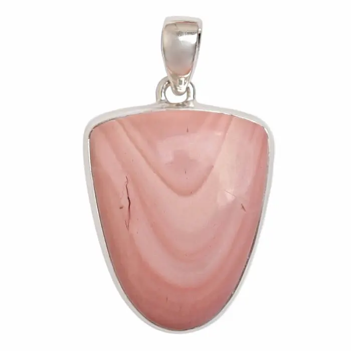 Opál růžový přívěsek stříbro Ag 925 P475 - 3,2 cm, 11,6 g